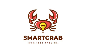 Genius & Smart Crab Logo Template