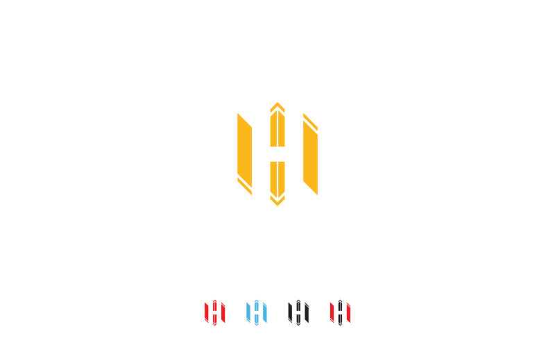 H letter hexagon logo or polygon h logo, h letter logo design vector template Logo Template