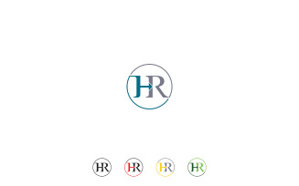 HR logo concept vector template v2