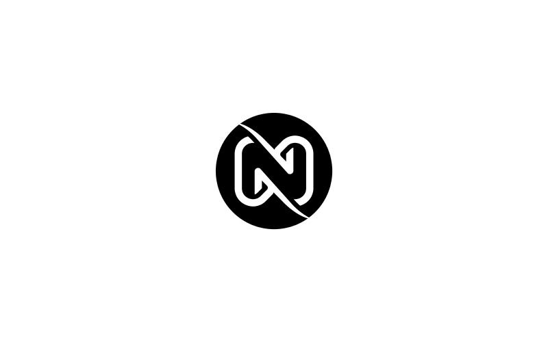 N letter circle logo design vector template. N logo Logo Template