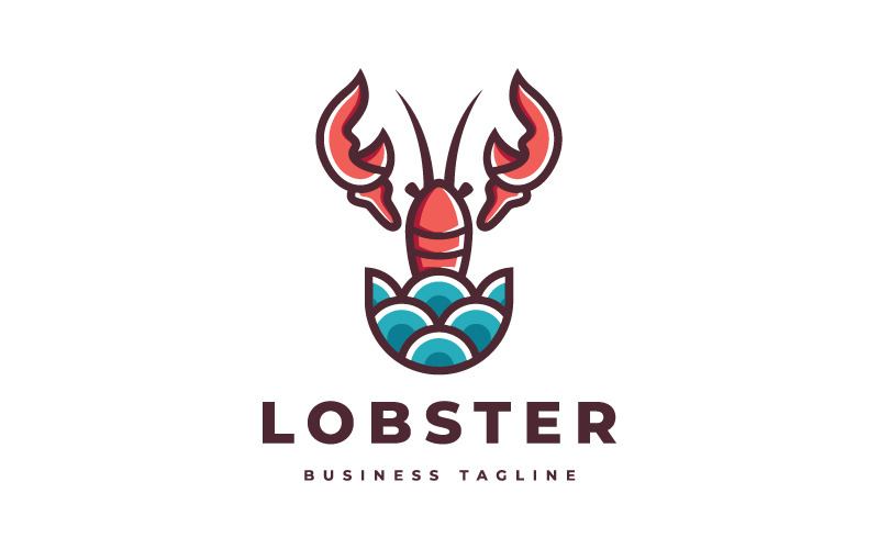 Ocean Lobster Logo Template