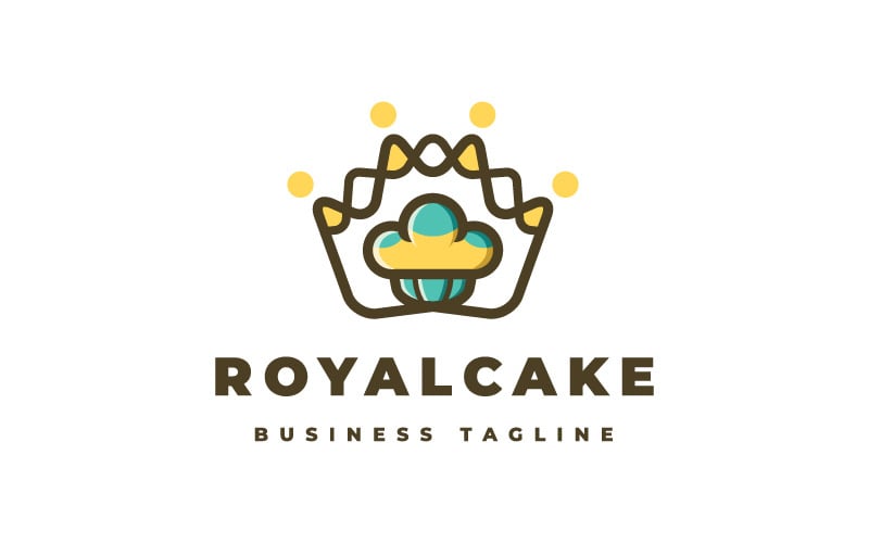 Queen Royal Cake Logo Template