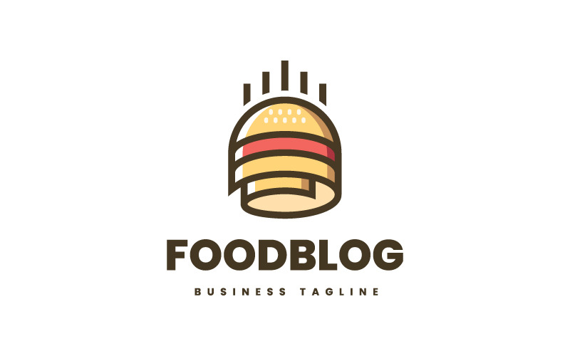 Unique Food Blog Logo Template