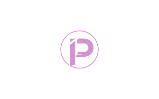 Letter IP logo design or P logo design template