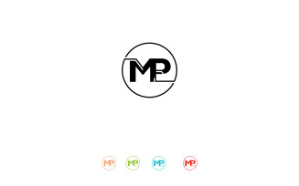 Mp letter logo or mp logo design, pm logo