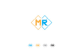 MR letter abstract logo design or rm logo v6