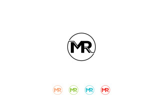 Mr letter abstract logo template v5