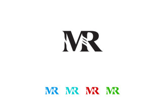 Mr letter logo, mr logo design vector template v2