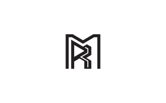 Mr letter logo, mr logo design vector template v3