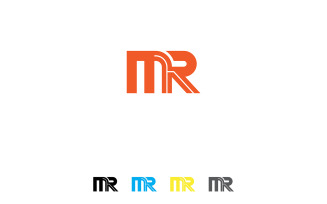 Mr letter logo, mr logo design vector template v7