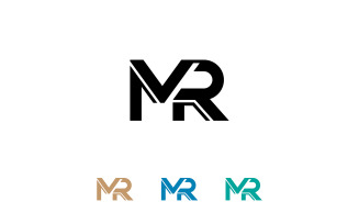 MR logo design vector template v9