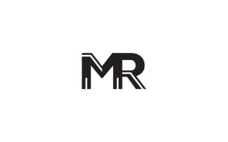 MR logo design vector template