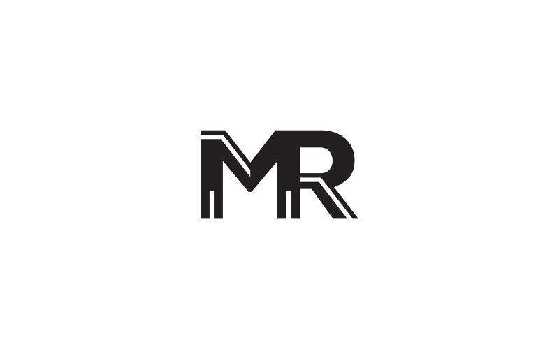 MR logo design vector template Logo Template
