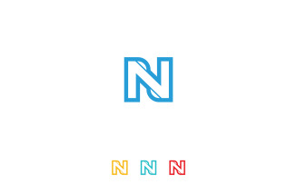 N letter logo design vector template v2