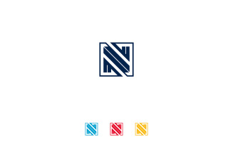 N letter logo design vector template v3