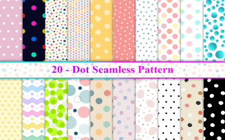 Polka Dots Seamless Pattern, Polka Dots Pattern, Dots Seamless Pattern