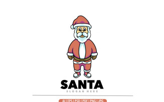 Santa mascot cartoon design logo