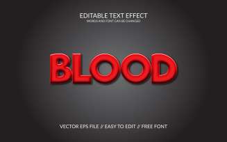 Blood Editable Vector Eps Text Effect Design template