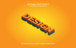 Design Editable Vector Eps 3D Text Effect Template