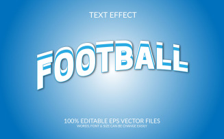 Football 3d editable vector text effect