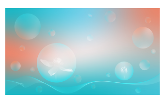 Gradient Background Image 14400x8100px In Blue Color Scheme With Lotus In Bubble