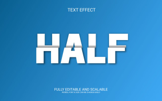 Half 3D Vector Eps Text Effect Template Design
