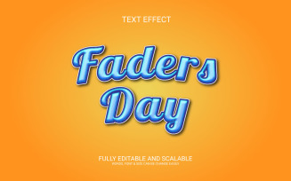 Happy fathers day 3d vector text effect template design