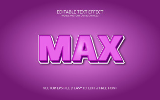 Max 3d fully editable vector eps text effect template
