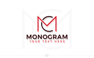 Monogram MC logo design, monogram logo