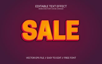 Sale vector editable eps text effect template design