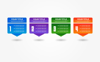 Timeline infographic design with options elements