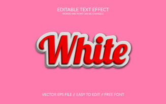 White 3D Fully Editable Vector Text Effect