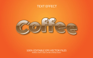World coffee day 3D Editable Vector Eps Text Effect Template Design