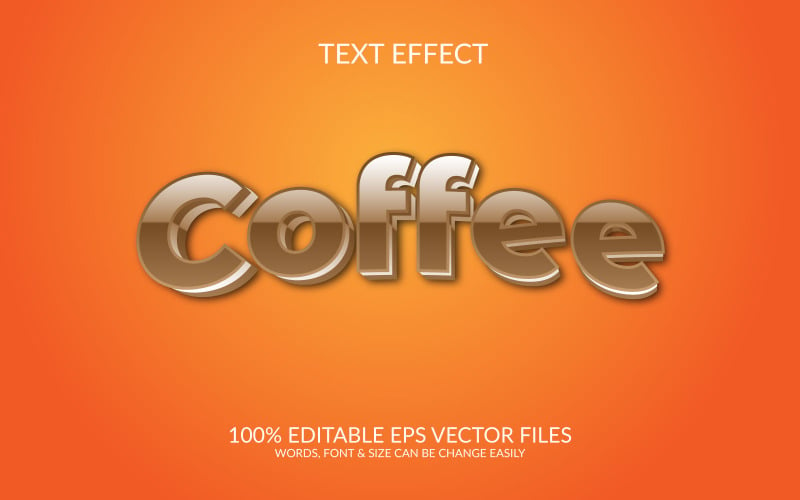 World coffee day 3D Editable Vector Eps Text Effect Template Design Illustration