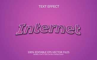 World Internet Day 3D Editable Vector Eps Text Effect Template Design
