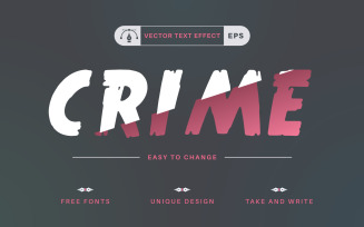 Crime Paper - Editable Text Effect, Font Style