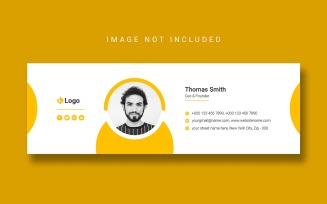 Email Signature And Personal Social Media Cover Template