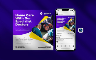 Medical Templates - Medical Social Media Post Banner Template Design - IGP 84