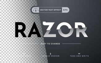 Razor - Editable Text Effect, Font Style