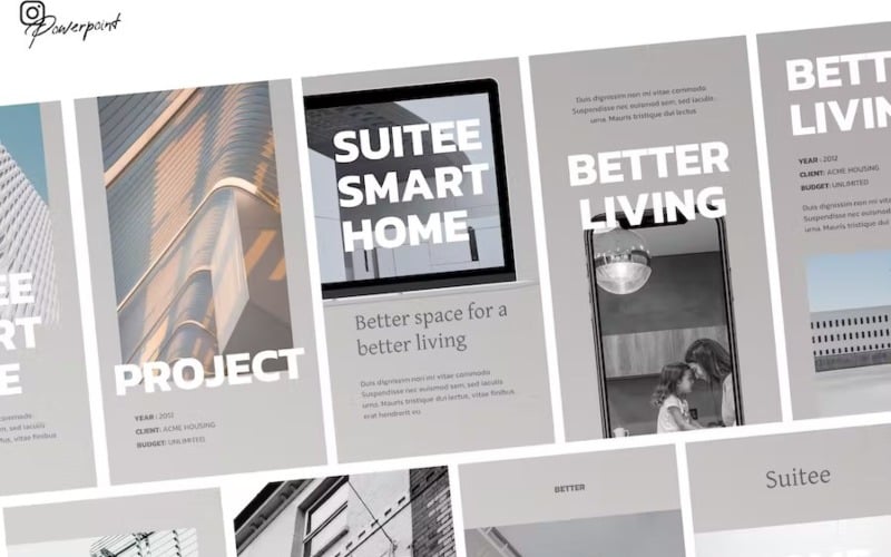 Suuite - Property Instagram Powerpoint PowerPoint Template