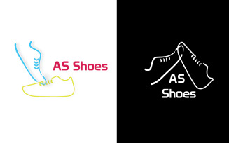 AS Shoes Brand Logo Template