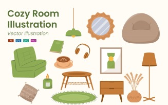Cozy Room Illustration Set
