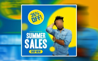 Creative Summer Sale Social Media Promotional Ads Banner