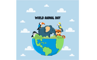 Hand Drawn World Animal Day Illustration