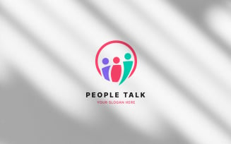 Human Unity Chat Bubble Logo Design Template - LGV5