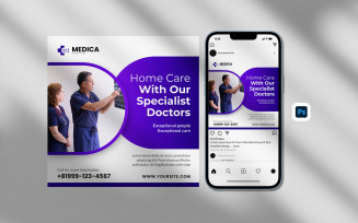 Medical Social Media Post Design Template - Medical Templates Design