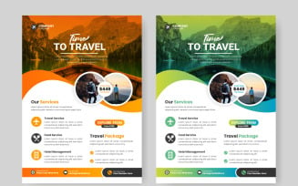 Travel flyer design template, Travel poster design and travel agency flye