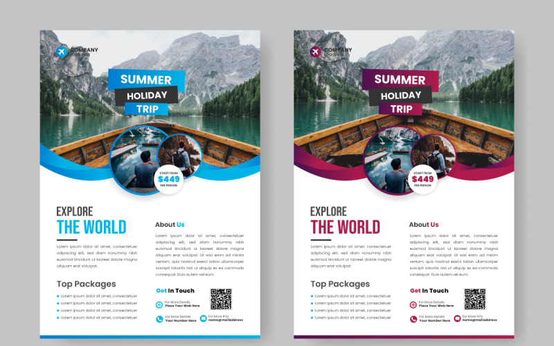 travel flyer design template, Travel poster or flyer pamphlet flyer design travel agency flyer Illustration