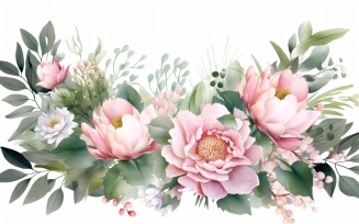 Watercolor Floral Background 07