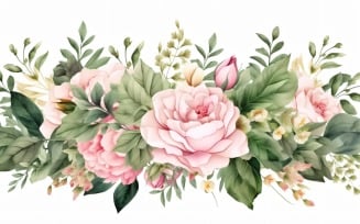 Watercolor Floral Background 09